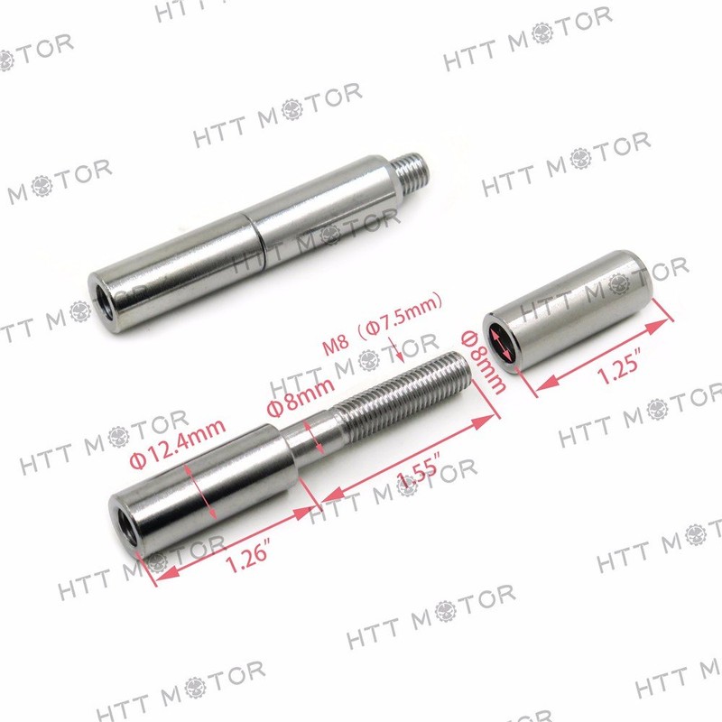 HTTMT MT387-001- Chrome 2 Inches Mirror Extensions Kit Compatible with