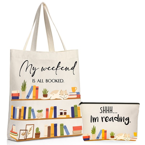 2 Regalos para Amantes de Libros Bolsa de Asas de