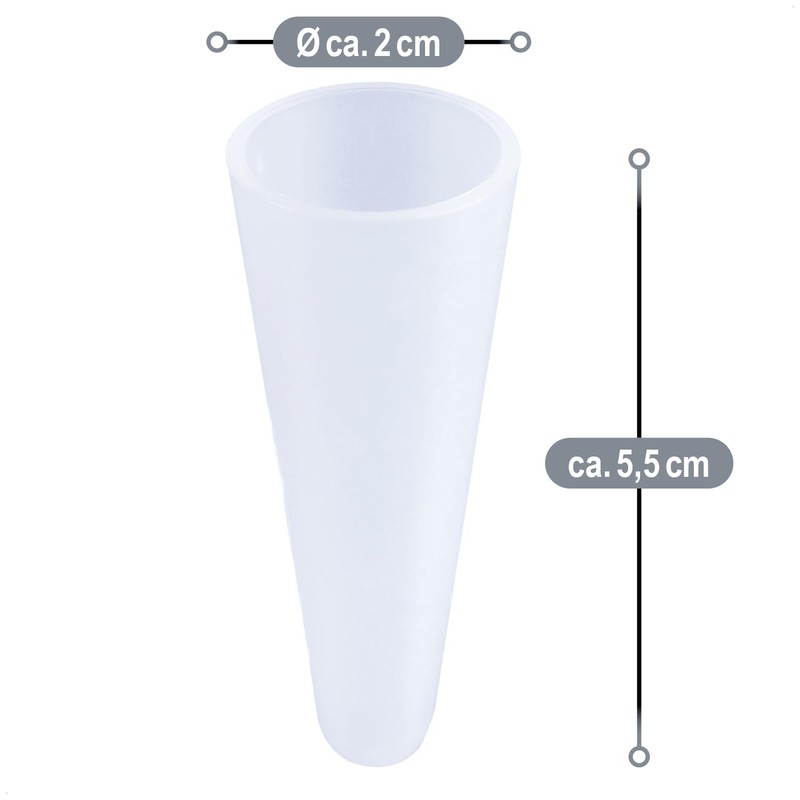 com-four® 2 x Plastic School Cone Tip Protectors – Round