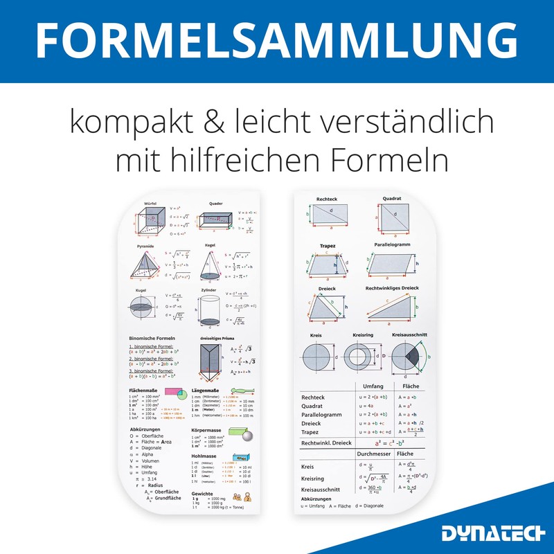 Compass and maths set, 12 pieces, blue