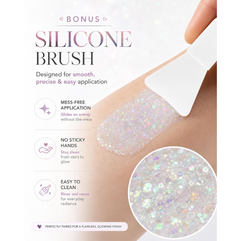 Opal Iridescent Glitter Stick for Body Face Hair Glitter Makeup