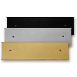 2 x 8 Wall Name Plate Holder with Clear Plastic Insert (Gold)