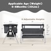 INFANS Baby Bassinet Bedside Crib, Newborn Sleeper w/Large Storage Basket,