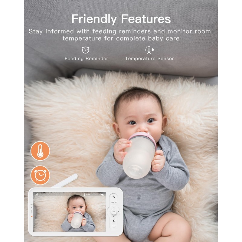 ARENTI 4MP 2.4G&5G WiFi Baby Monitor with Camera and Audio,