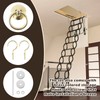 2 Set 63 Inch Attic Pull Down Hook Attic Ladder