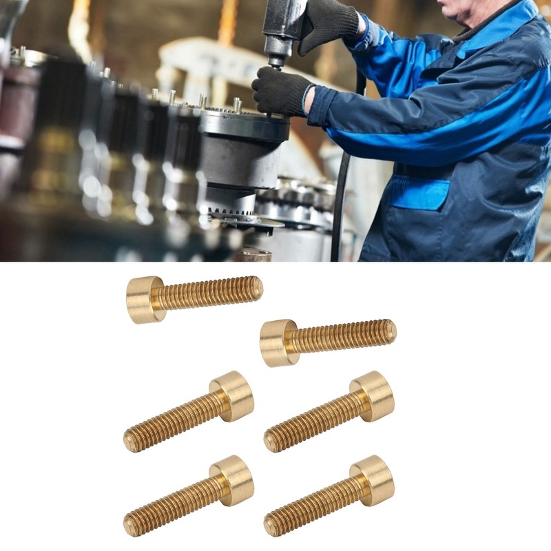 50Pcs Cap Hex Socket Screw Copper Fastener Hardware Tools Industrial
