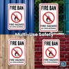 No Campfires Sign, 8x12 Reflective Aluminum Fire Ban No Open