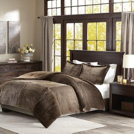 Oakestry Parker Ultra Soft Corduroy Plush Comforter Set Luxury Fluffy Bedding Warm Cozy King California King Vintage Farmhouse Country Style Bedroom Decor Premium Brown Quilt Blanket