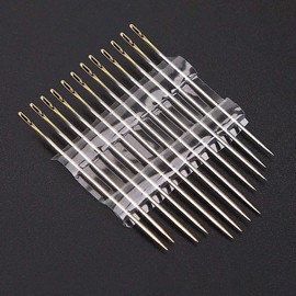 24 Pcs Needles, One Second Easy Thread Self Threading Needles for DIY Needlework Normal Type and Sewing