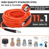 150FT Sewer Jetter Kit for Pressure Washer, 5800 PSI Water