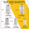 Rustark 130 Pcs 304 Stainless Steel Rivet Nuts Assortment Kit