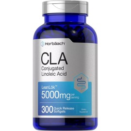 CLA 5000 mg | Maxiumum Potency | 300 Softgel Pills | by Horbaach