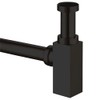 Designer Siphon Square Black Matte / Drain for Sink Drain