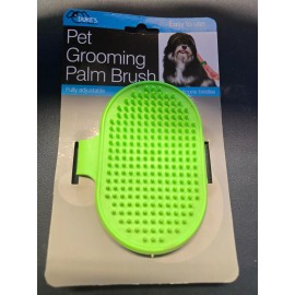 Pet Grooming Palm Brush Green