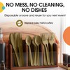 Exquisite Gold Plastic Knives 50 Pcs Gold Knives Disposable Utensils