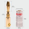 NEXMEX Banana Plugs Set of 4 Connectors 24K Gold-Plated for