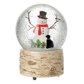 Heaven Sends Cat, Dog, Robin and Snowman Christmas Snow Globe