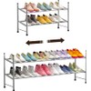 Zapatero Retráctil de 2 Niveles – Estante Metálico Apilable y