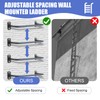 6-Rung Window Well Ladder, Heavy Duty Steel Basement Egress Ladder,