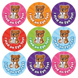 Pack of 144 Teddy Bear Eye Test Reward Stickers For Children (30mm) Eye Test Stickers For Opticians, MyClassroom