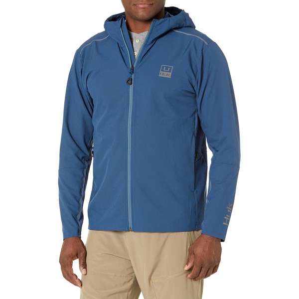 HUK Men's Standard ICON X Light Weight Wind & Water Resistant Jacket, Sargasso Sea, Small