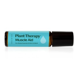 Plant Therapy Muscle Aid Synergy Pre-Diluted Roll-On 10 mL (1/3 oz) 100% Pure, Therapeutic Grade