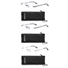 EYE ZOOM 3 Pack Classic Rectangluar Metal Frame Rimless Reading