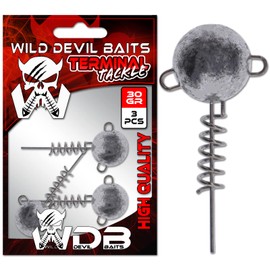 Wild Devil Baits Screw Jig Head Screw Jig Head Spiral Lead Heads Screw Jig Hook (50 g)