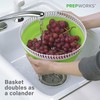 PrepWorks 3 Qt Collapsible Salad Spinner – Space-Saving, Easy-to-Use, BPA-Free,