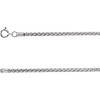 Diamond2Deal 2.75 mm Sterling Silver Popcorn Chain for Men Women