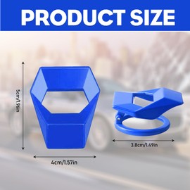 Yuqilin Car Engine Start Stop Decorative Cover, Car Decoration Interior Car Tuning Start Stop Button Cover Car Ignition Switch Ring Anti Scratch Cover for Cars and Motorcycles (Blue)