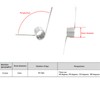 10pcs 90°Deflection Straight Torsion Spring,Stainless Steel Torsion Spring,for DIY Hardware