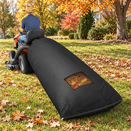 Lawn Tractor Leaf Collection Bag – 420D Oxford, 78.74 × 51.2 in, for Compatible Riding Mower Collection Systems