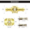 NIZADO Keyed Entry Door Lock Set Gold, Double Cylinder Deadbolts,