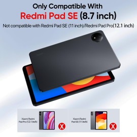DUX DUCIS Case for Redmi Pad SE 8.7 Inch (2024), Ultralight Smart Case Cover with Stand Function for Redmi Pad SE 8.7 Inch 4G, Black