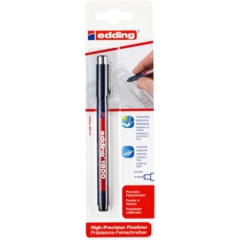 Edding 1800 Profipen 0.5, approx. 0.5 mm Black Fibre Gun Blister
