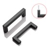 Drenky 5 Pcs Black Kitchen Handles - Stainless Steel Square