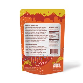 Western Blue Corn Grits, Native American Grown, Coarse Ground Heirloom, Non-GMO, Gluten Free Grits, 1.5 lb