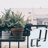 Kisangel 1 Pair Planter Box Brackets Flower Box Hanging Brackets