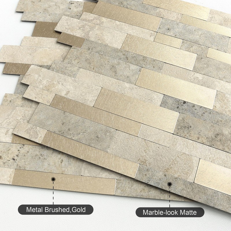 BeNice Backsplash Peel and Stick Wall Tiles for Kitchen,Subway Self