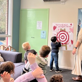 PINGAMOO Valentines Day Games, Pin The Arrow On The Heart, Valentines Games for Kids Classroom 24 PCS School Activities for Boys Girls Adults