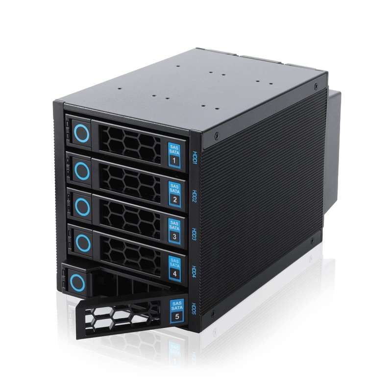 RackChoice Internal Hard Drive Enclosure 5x2.5”/3.5” SATA/SAS Hard Drive Backplane