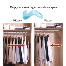 100 Pcs Clothes Hanger Connector Hooks,Heavy Duty Plastic 5 Colors-100 