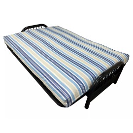 Danfuton Water Resistant Full Size Futon Cover, Mattress Slipcovers Blue Stripes