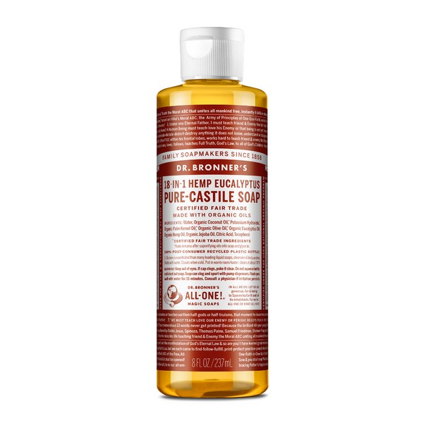 Dr Bronners - 18 in 1 Pure Castile  Liquid Soap - Eucalyptus (237ml)