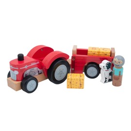 Jumini Wooden Farm Vehicles – Eco-Friendly FSC Wood | Non-Toxic Paint | Montessori-Inspired Farm Toy | Perfect for Imaginative Play & Skill Development (Tractor)