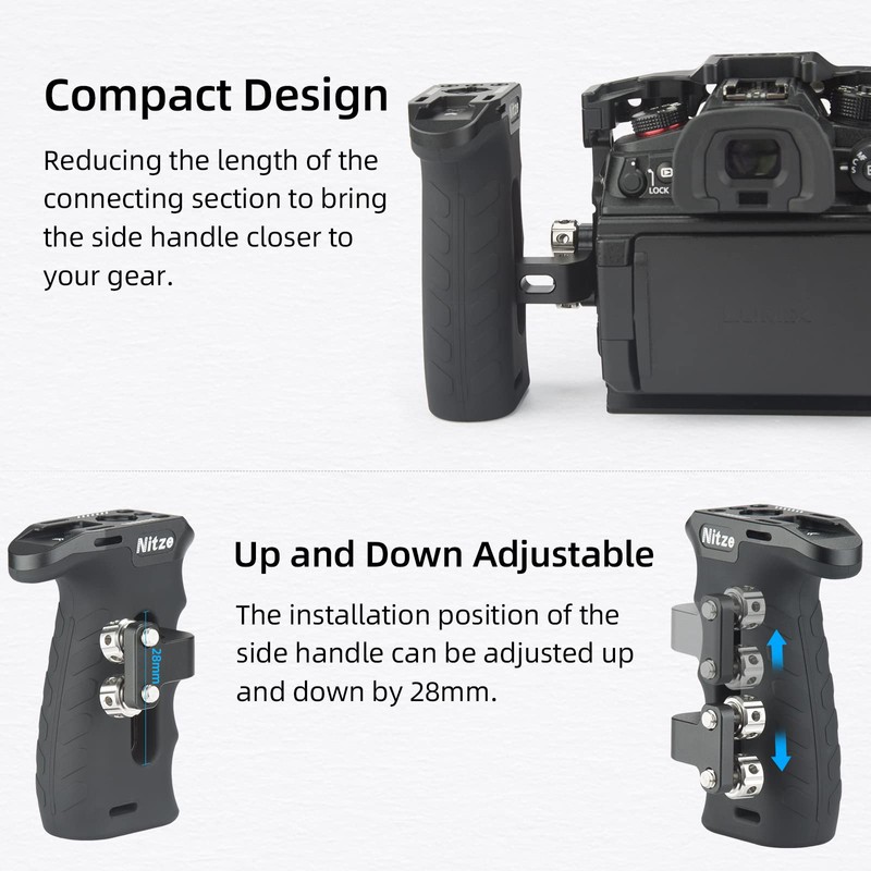 Nitze Ergonomic Side Handle with Dual 1/4” Screws for Left