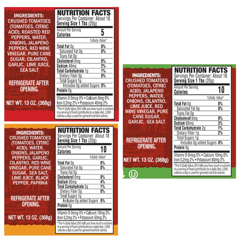 Dillman Farm 6 Piece Restaurant Style Medium Salsa Variety Pack