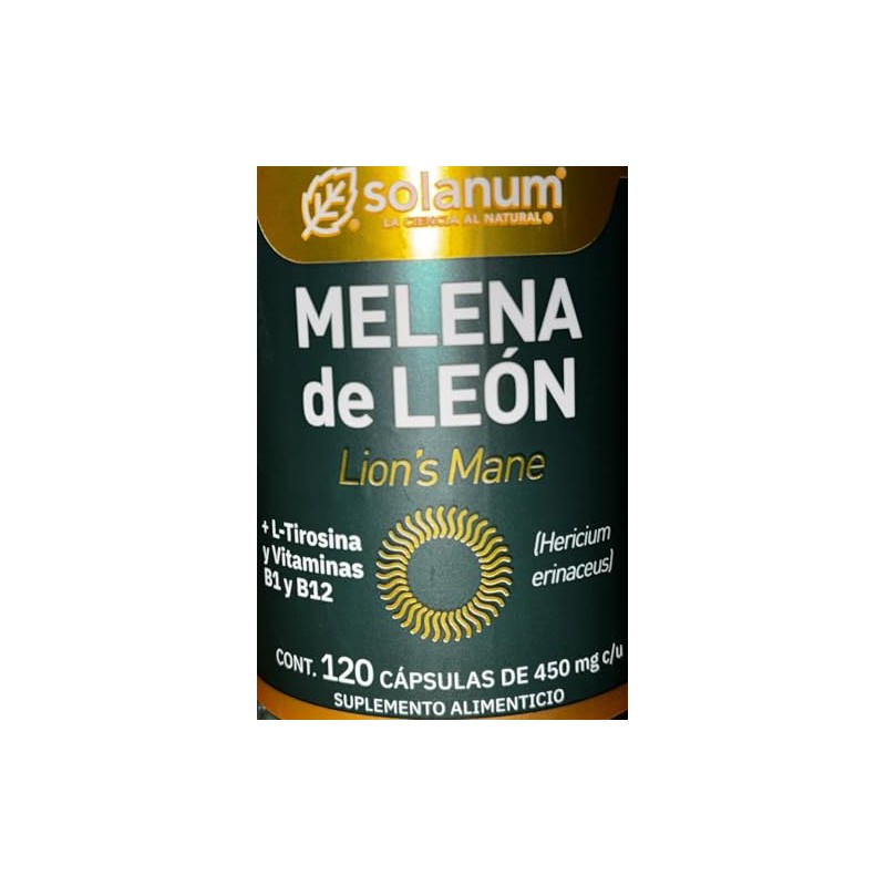 Solanum Melena de Leon con L-Tirosina y vitaminas 450 mg.