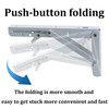 esahpss 2 Pack 8IN Folding Shelf Brackets,White Heavy Duty Matte